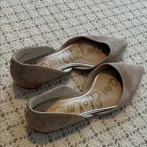 Sam Edelman Women's Taupe Suede Flats